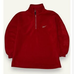 Vintage Men’s Reebok Scarlet Quarter Zip Pullover